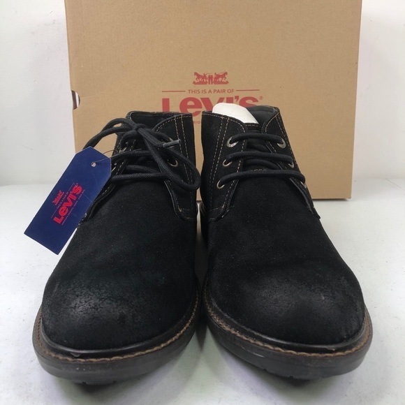 LEVI’S Cambridge Suede Black Lace Up Boots - Picture 4 of 9